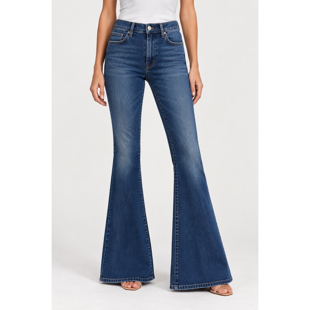 Citizens of Humanity Chloe Mid Rise Super Flare Jeans Blue 27 Y2K 70s